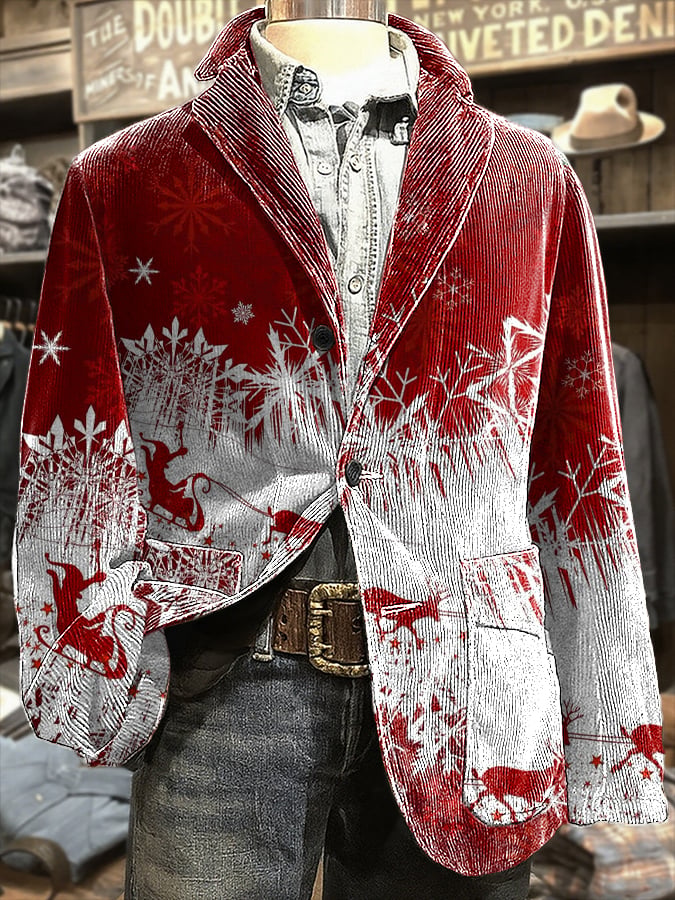 Abrigo Christmas Art Design estampado casual para hombre