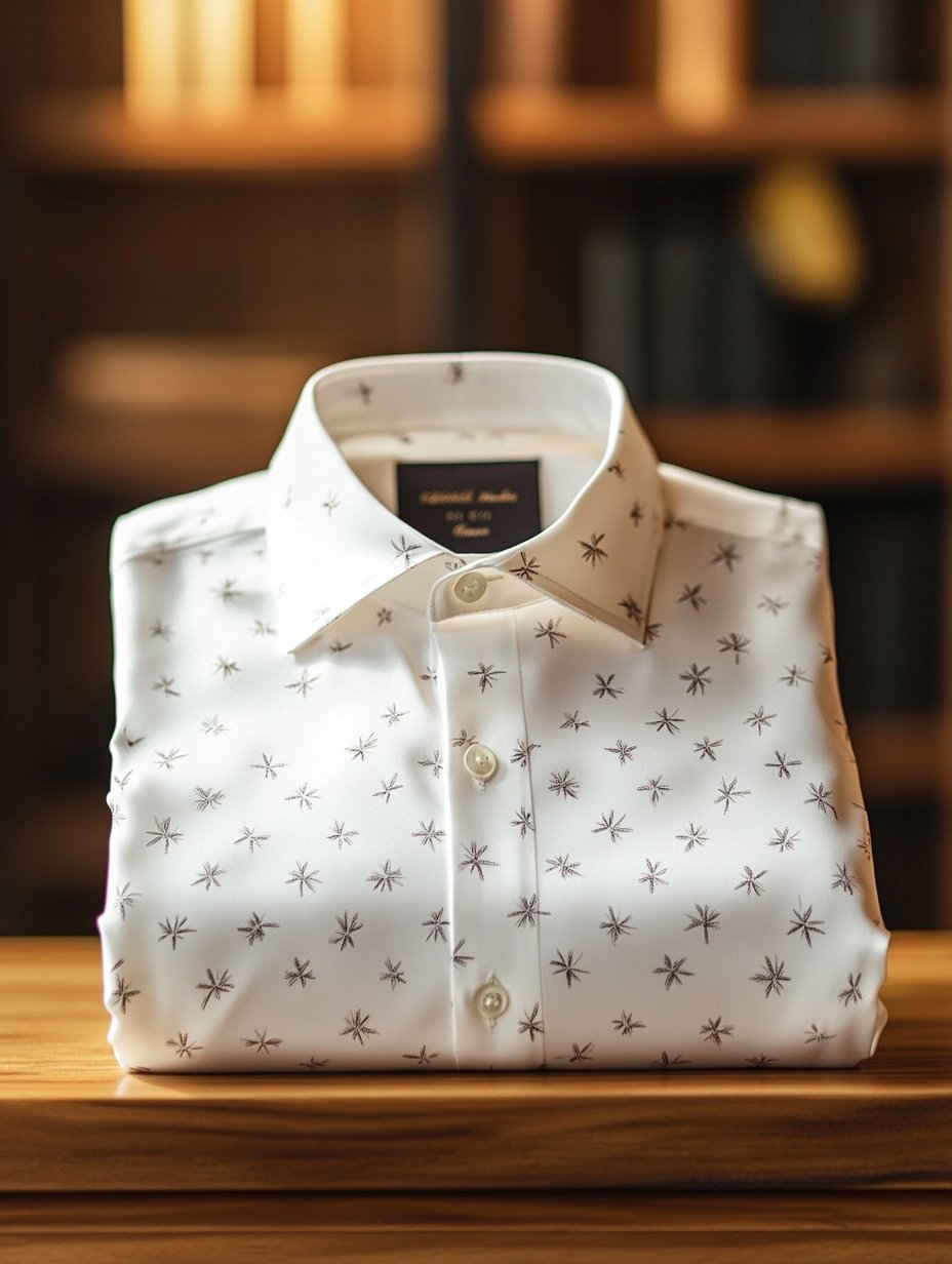 Camisa ejecutivo casual floral solapa de manga corta para hombre