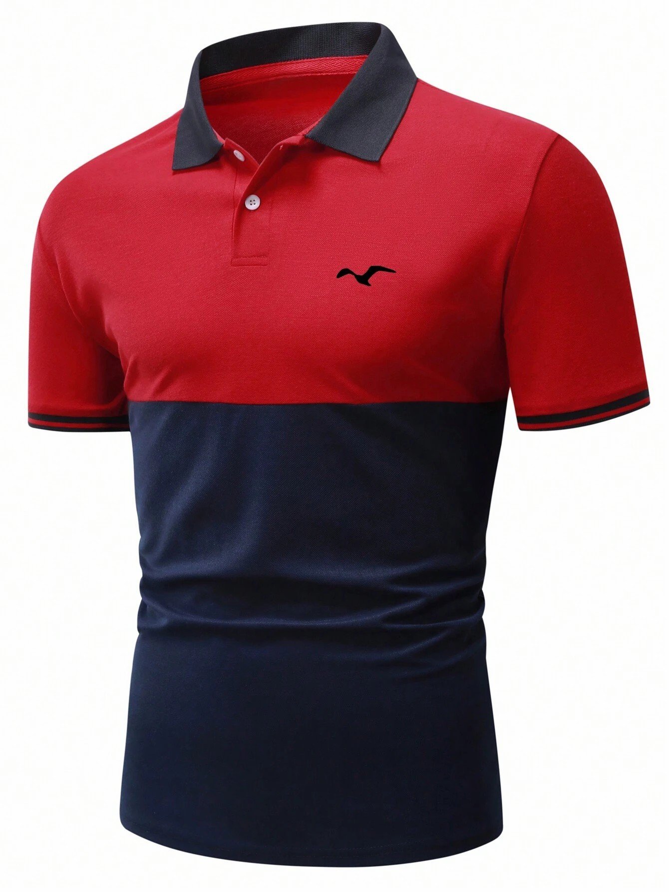 Camisa polo estampado casual para hombre