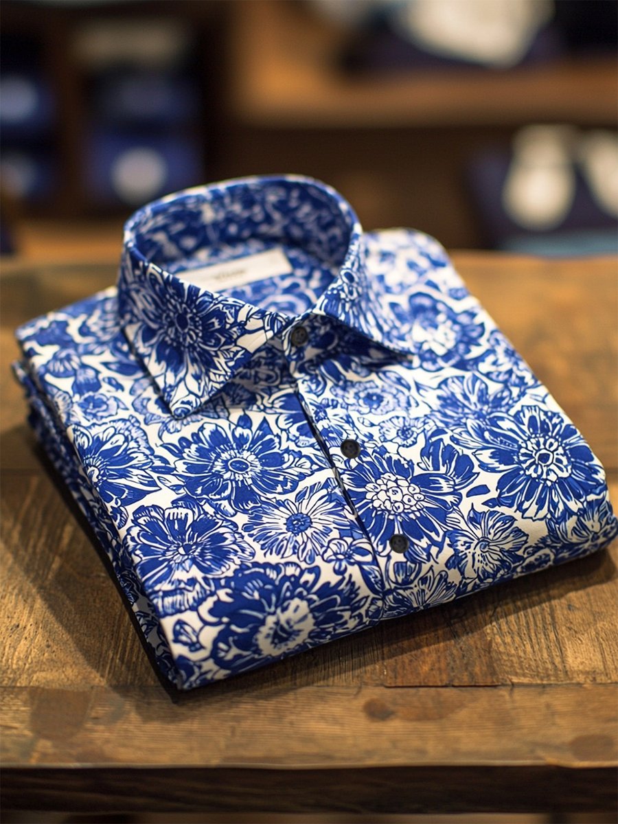 Camisa Resort casual floral Art de manga corta para hombre