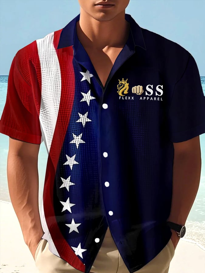 Camisa Waffle Fabric casual para hombre