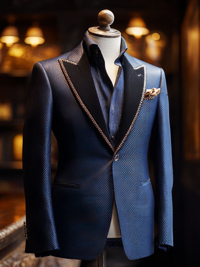 Casual clásico ejecutivo de manga larga Suit para hombre