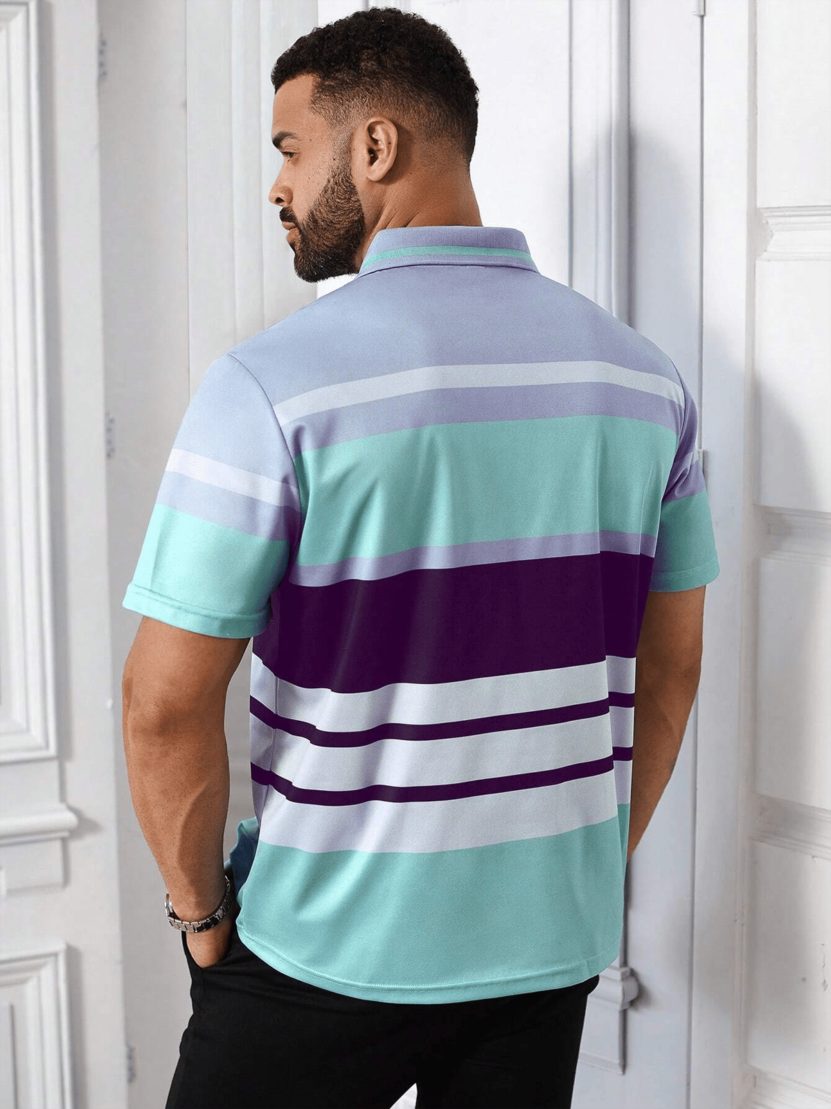 Camisa casual ejecutivo de moda polos para hombre