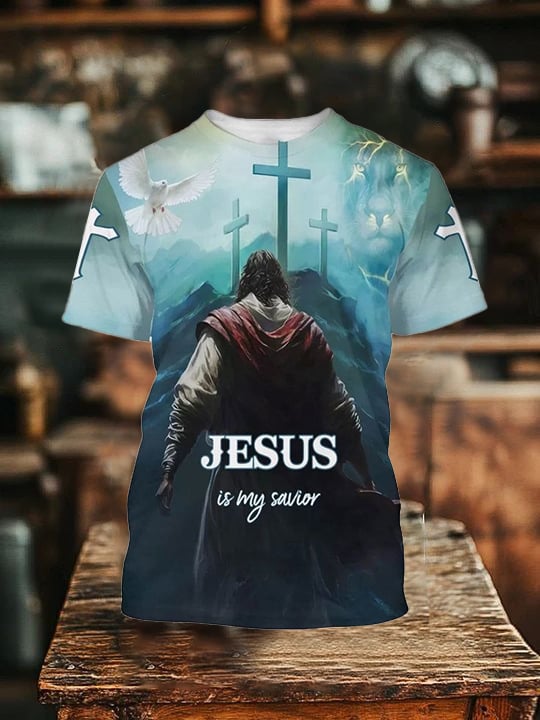 Camisa polo Faith casual Jesus Is My Savior Tops para hombre