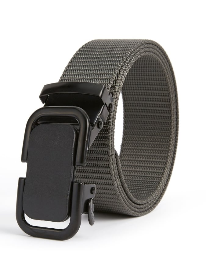 Cinturón para exterior training automatic buckle nylon canvas braided para hombre