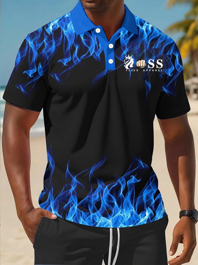De moda casual ejecutivo Contrast Color Polo para hombre