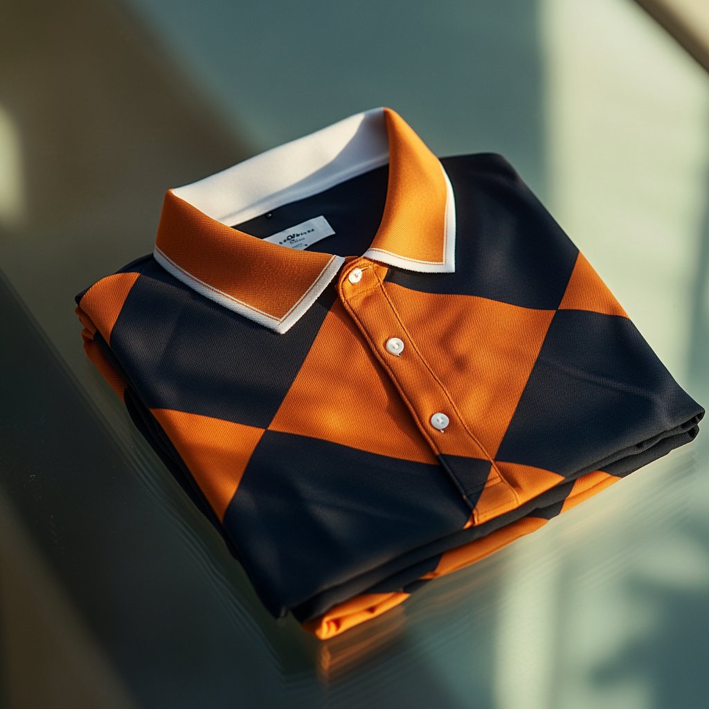 Camisa polo ejecutivo casual jacquard Button de manga corta para hombre