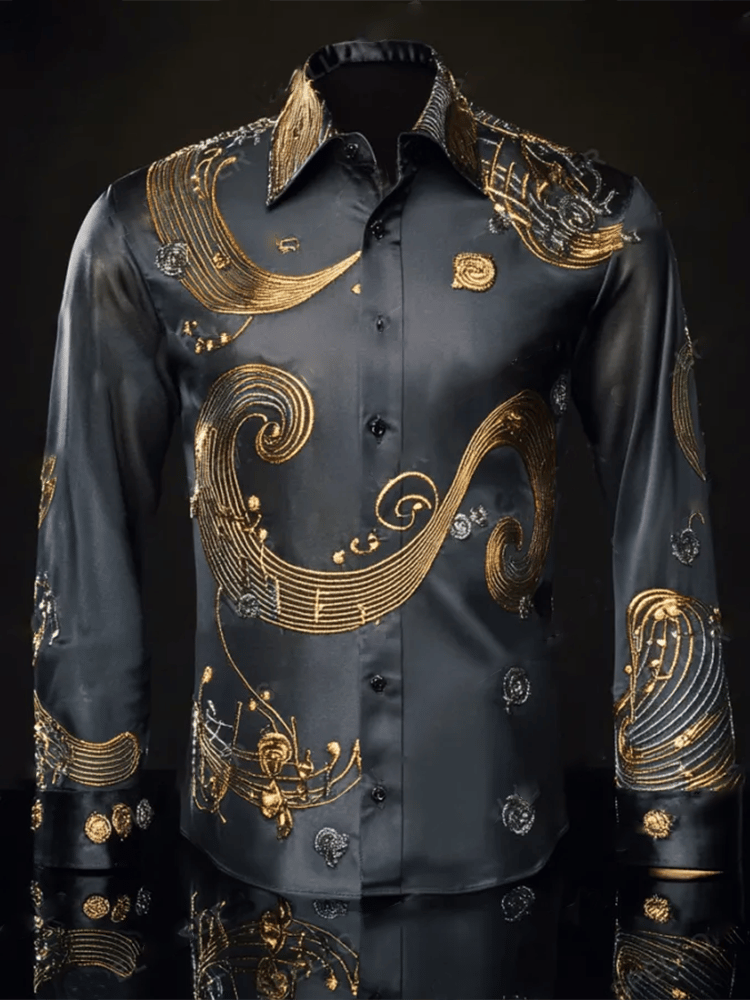 Camisa de lujo Gorgeous de manga larga para hombre
