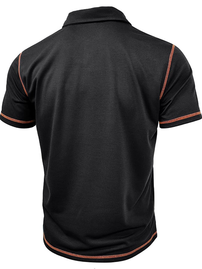Camisa polo en bloques de coloring Polo cuello de manga corta para hombre