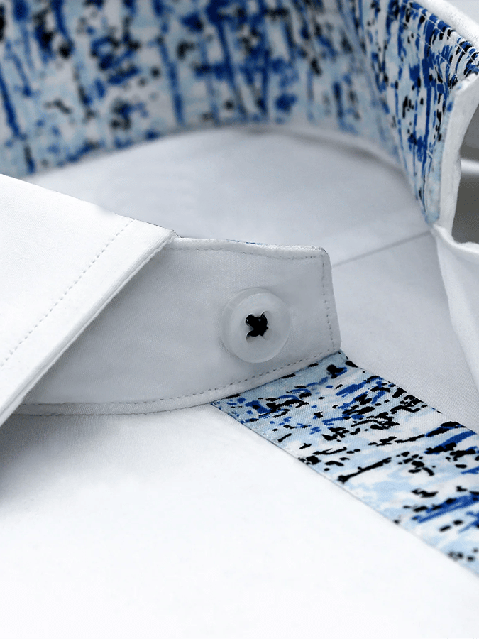 Camisa geométrico Design ejecutivo casual para hombre