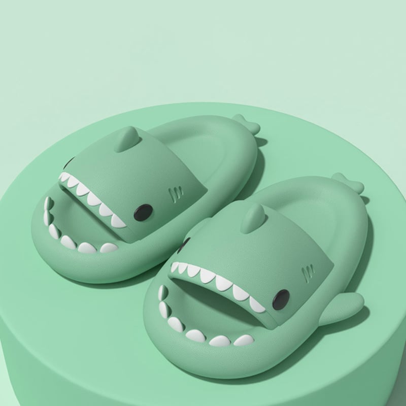 De moda Creative Cartoon Inner And Outer suave Bottom Non-Slip Shark Slippers