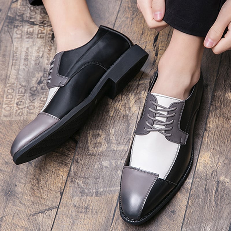 Zapatos Patchpara trabajo formal ejecutivo casual cuero para hombre