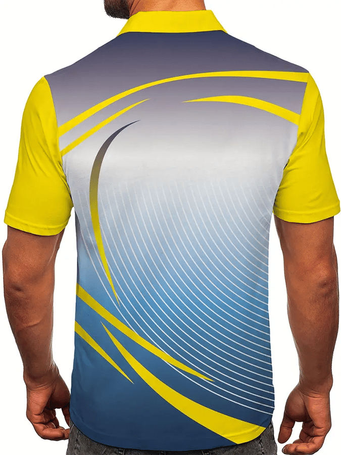 Camisa polo Golf casual estampado casual para hombre