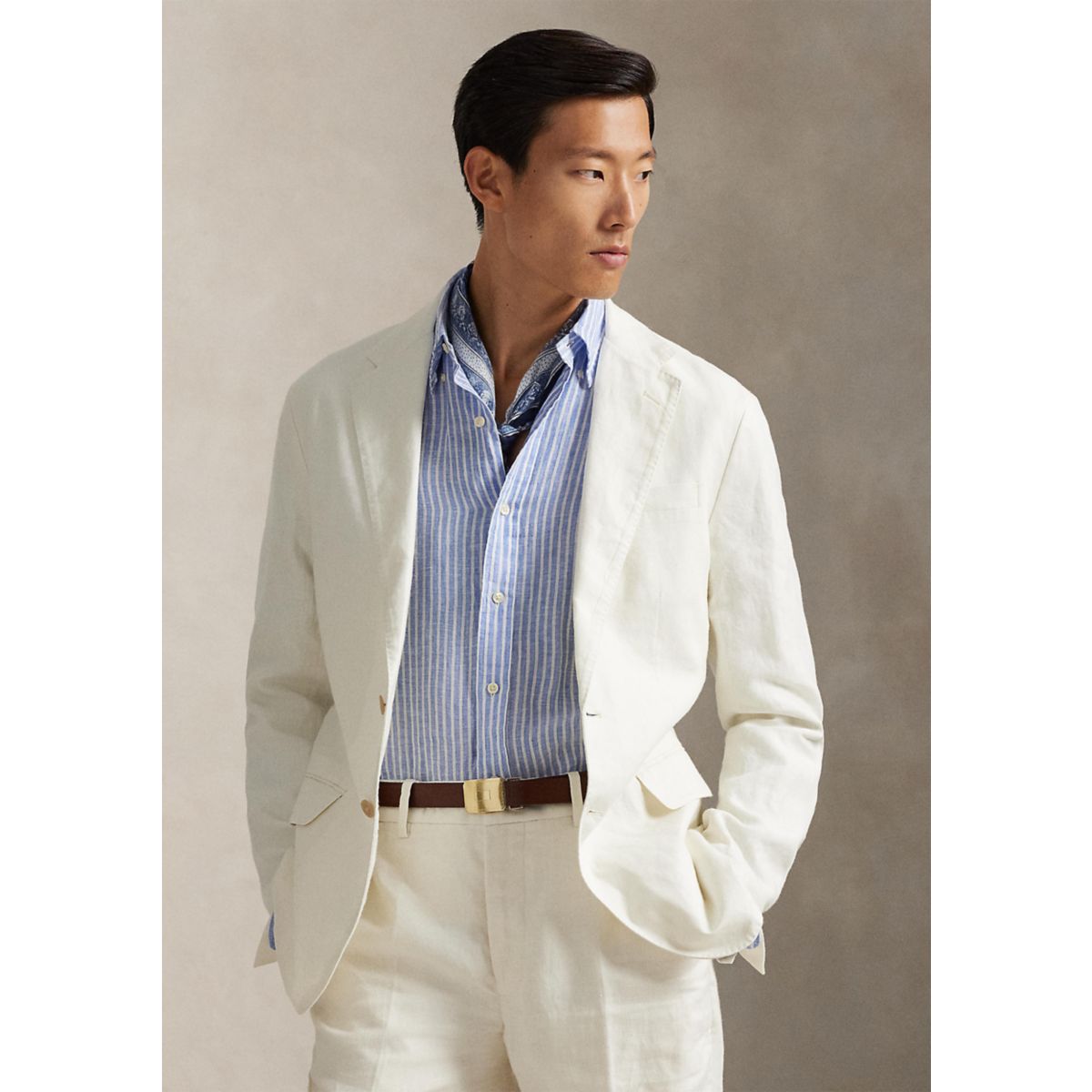 Polo Soft Modern Fit Linen Suit Jacket - 5