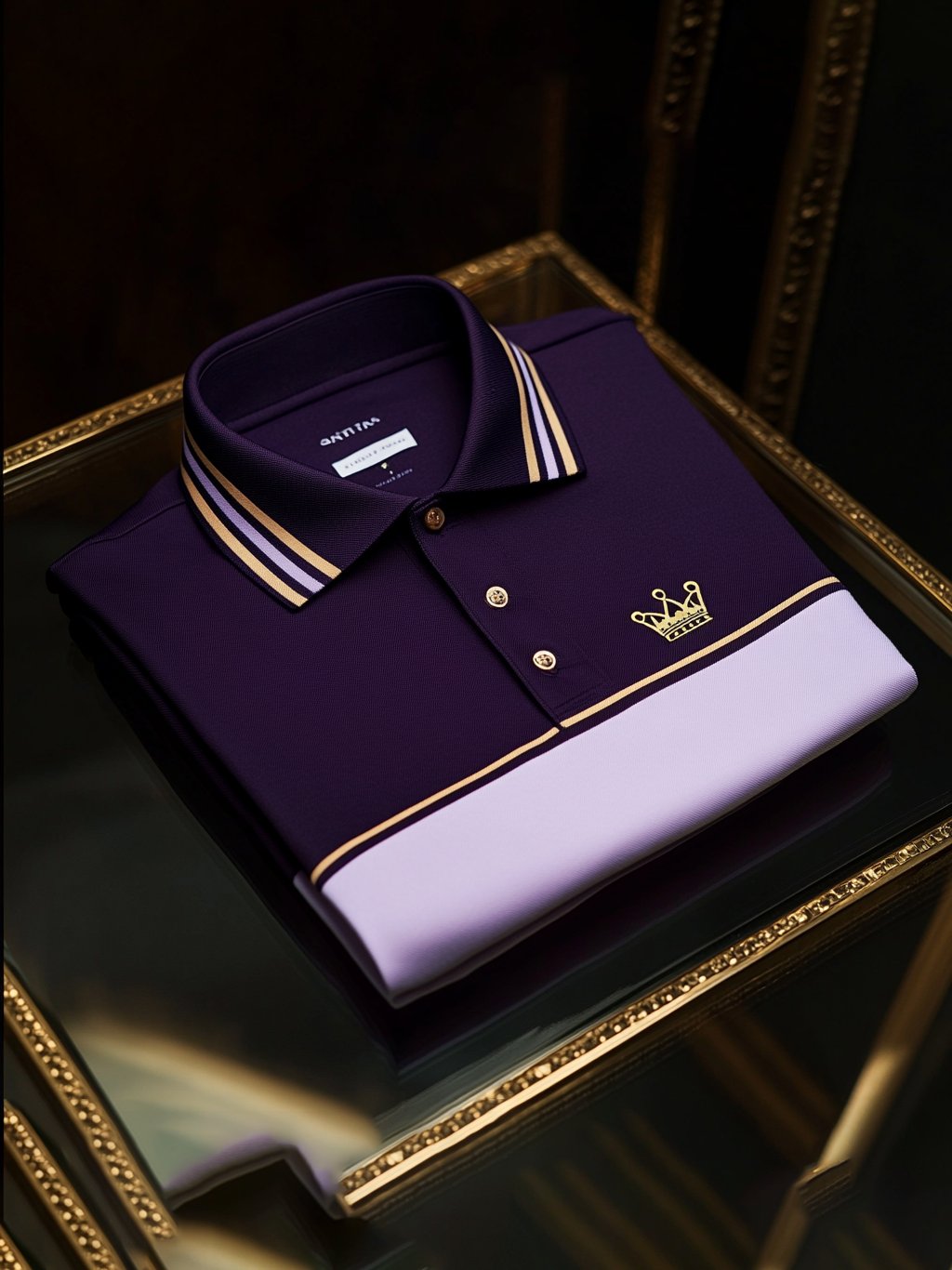 Camisa polo clásico ejecutivo Check Button de manga corta para hombre