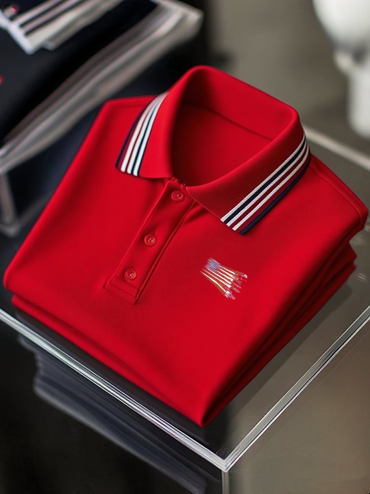 Camisa polo ejecutivo casual Button de manga corta para hombre