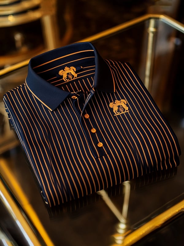 Camisa polo ejecutivo casual Button de manga corta para hombre