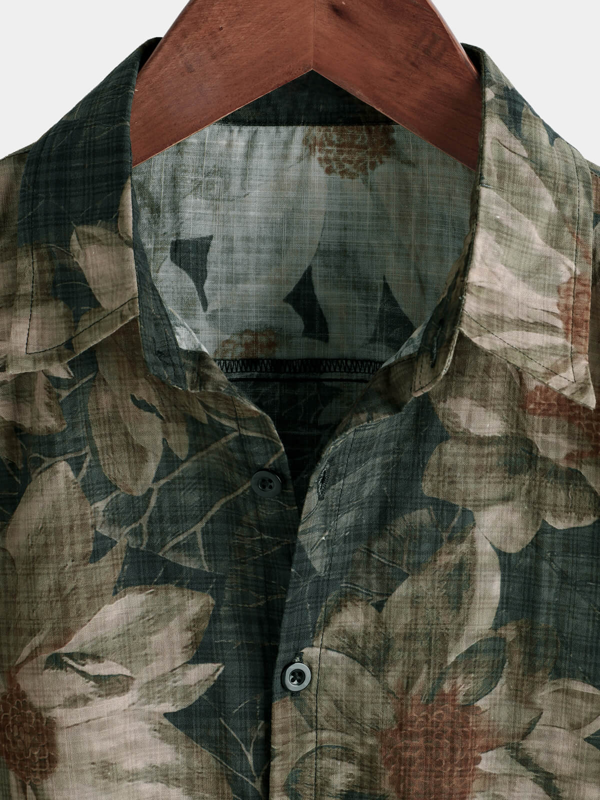 Camisa vintage floral casual Holiday de manga corta para hombre