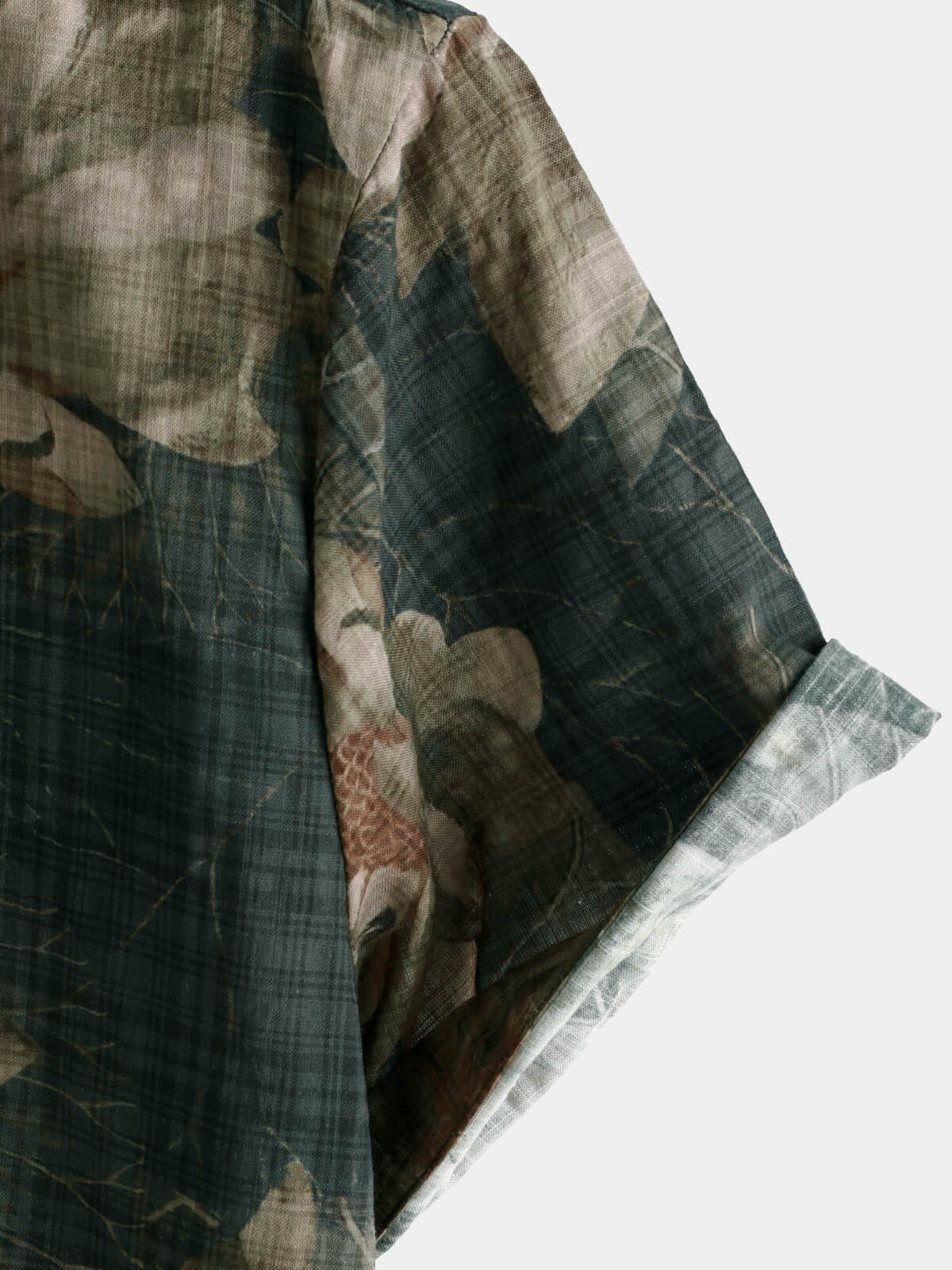 Camisa vintage floral casual Holiday de manga corta para hombre