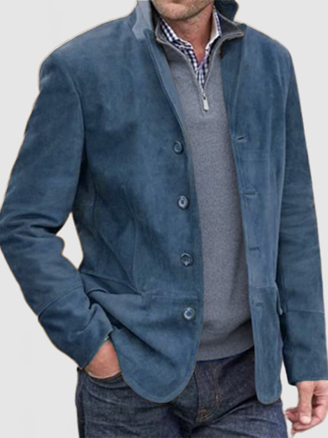 Chaqueta vintage Single Breasted bolsillo Gentleman's ejecutivo Suit para hombre