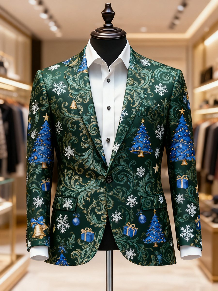 Ejecutivo casual Christmas Suit Outerwear para hombre