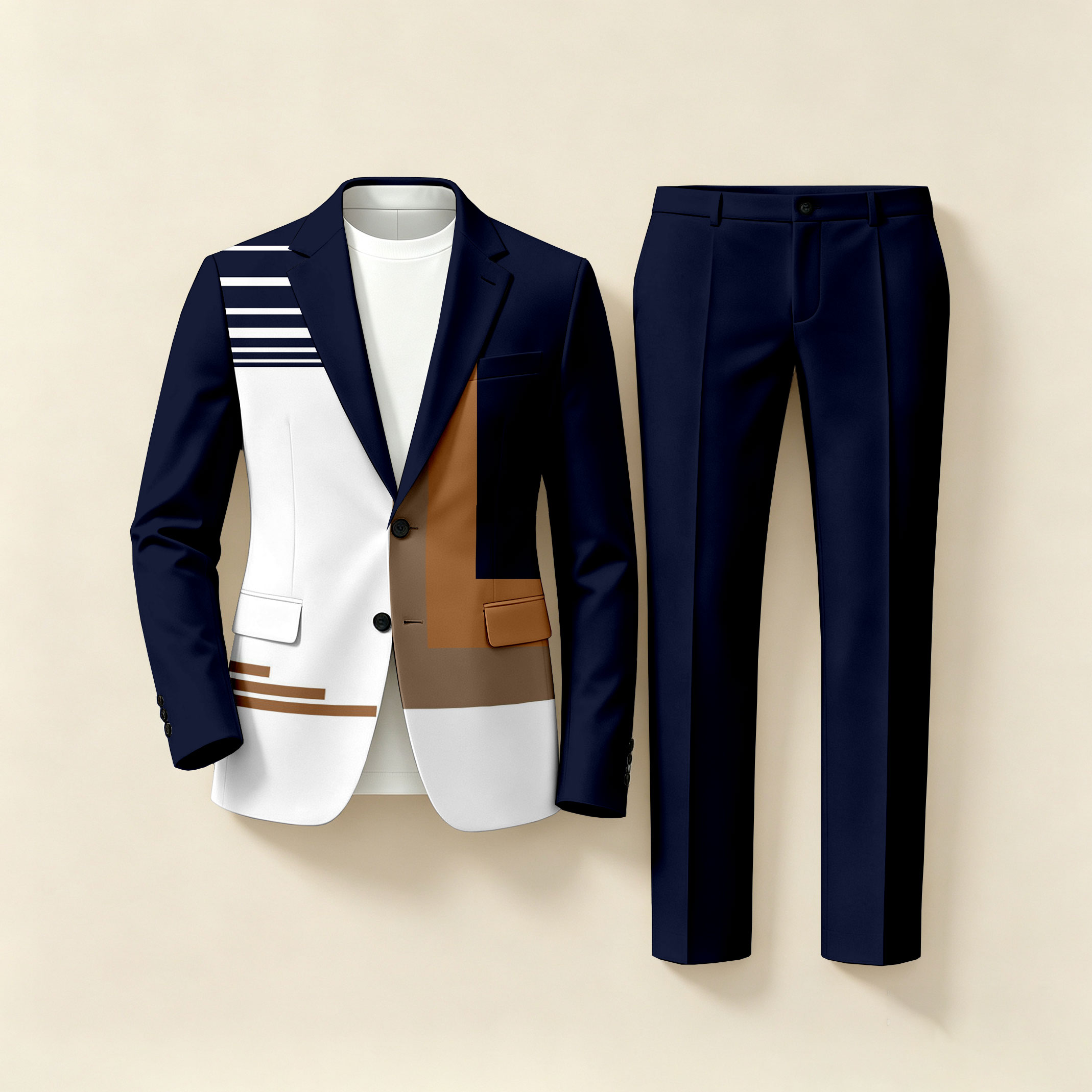 para hombre ejecutivo Two-Piece Suit with de manga larga camisa and pantalón