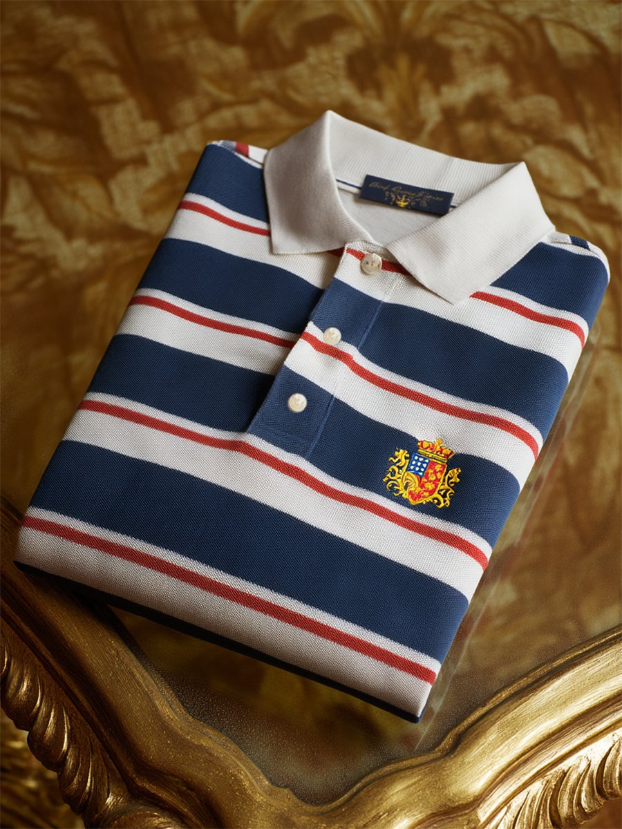 Camisa polo vintage ejecutivo de manga larga para hombre