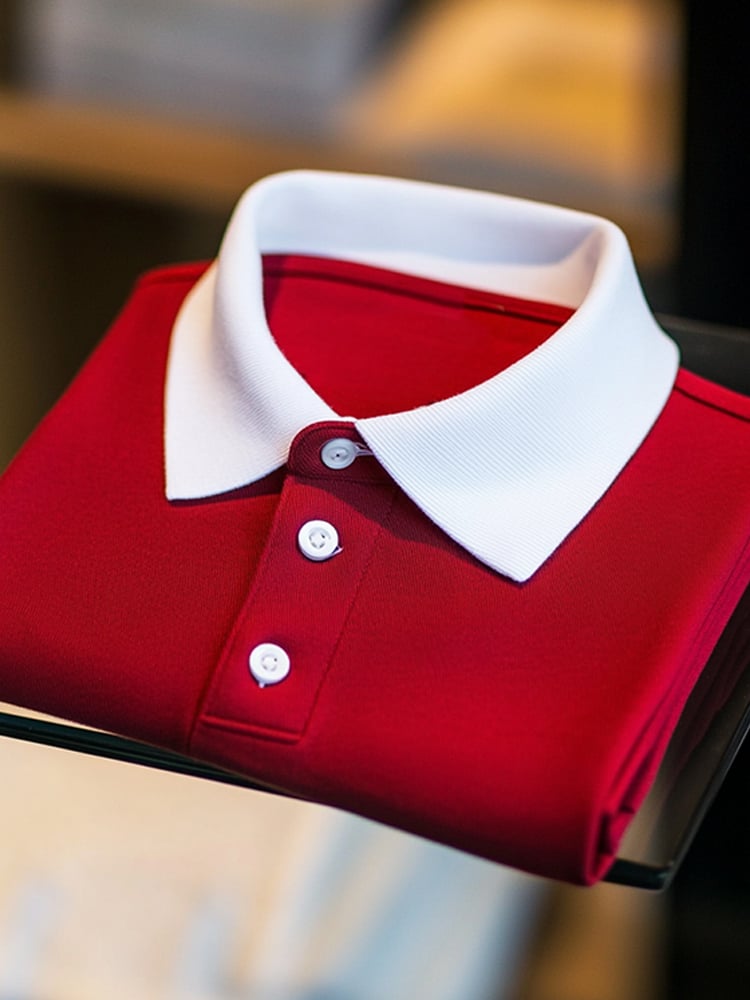 Camisa polo ejecutivo casual Button de manga corta para hombre