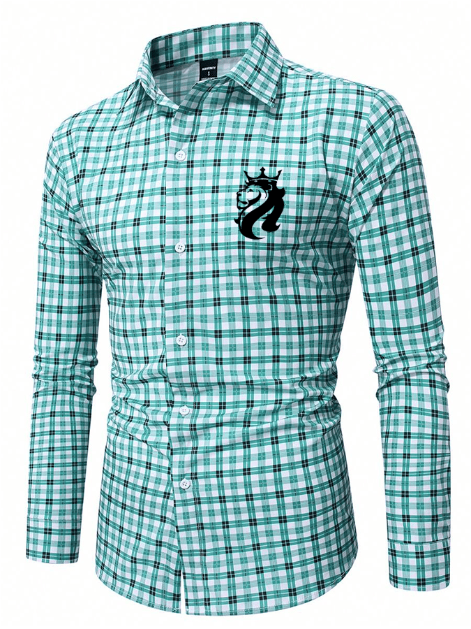 Camisa a cuadros ejecutivo casual para hombre