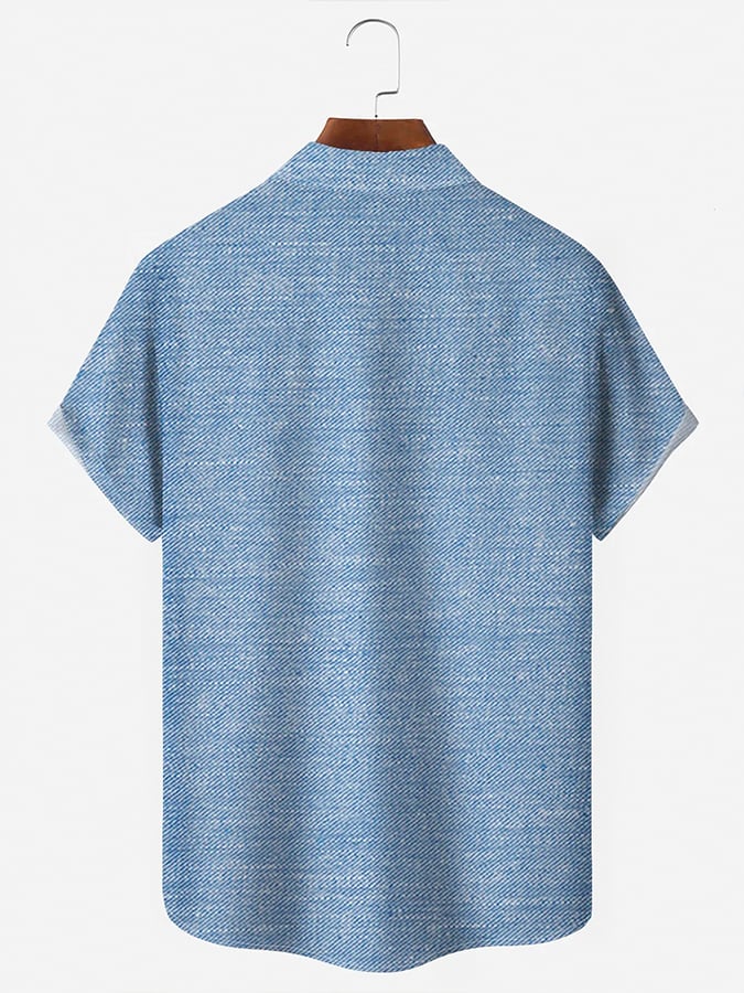 Abstract Textured estampado Pockecamiseta para hombre