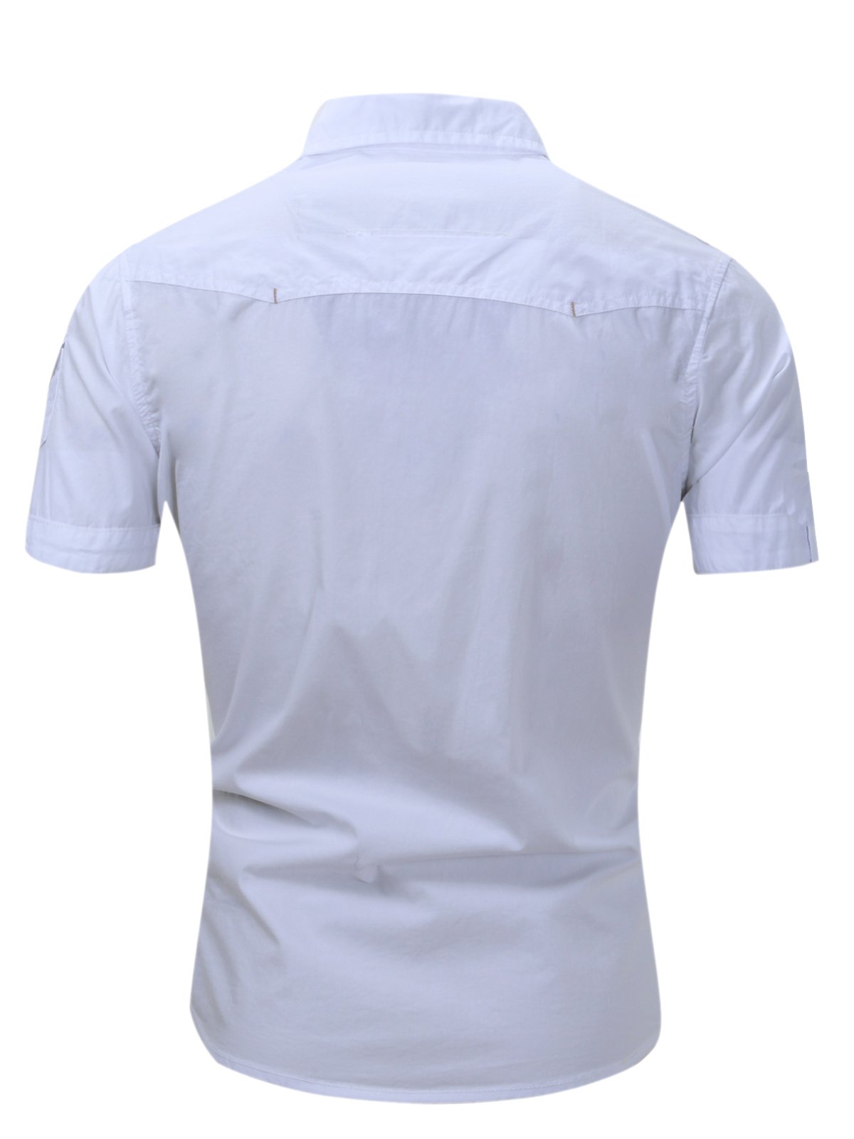 Camisa para exterior casual de algodón Pocket de manga corta para hombre