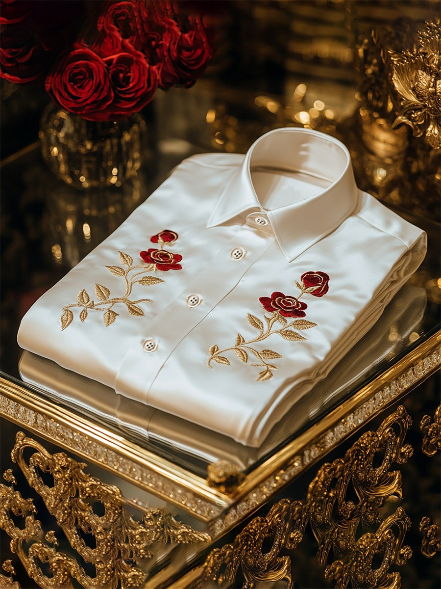 Camisa de lujo ejecutivo de manga larga para hombre