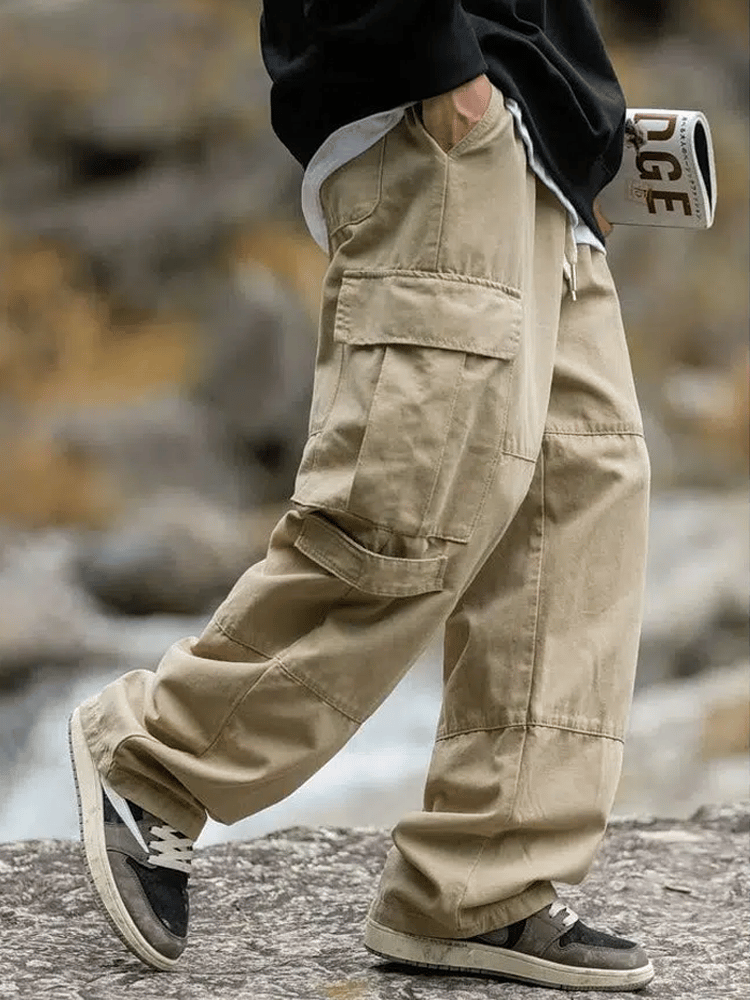 Vintage Multi-bolsillo Overalls para hombre