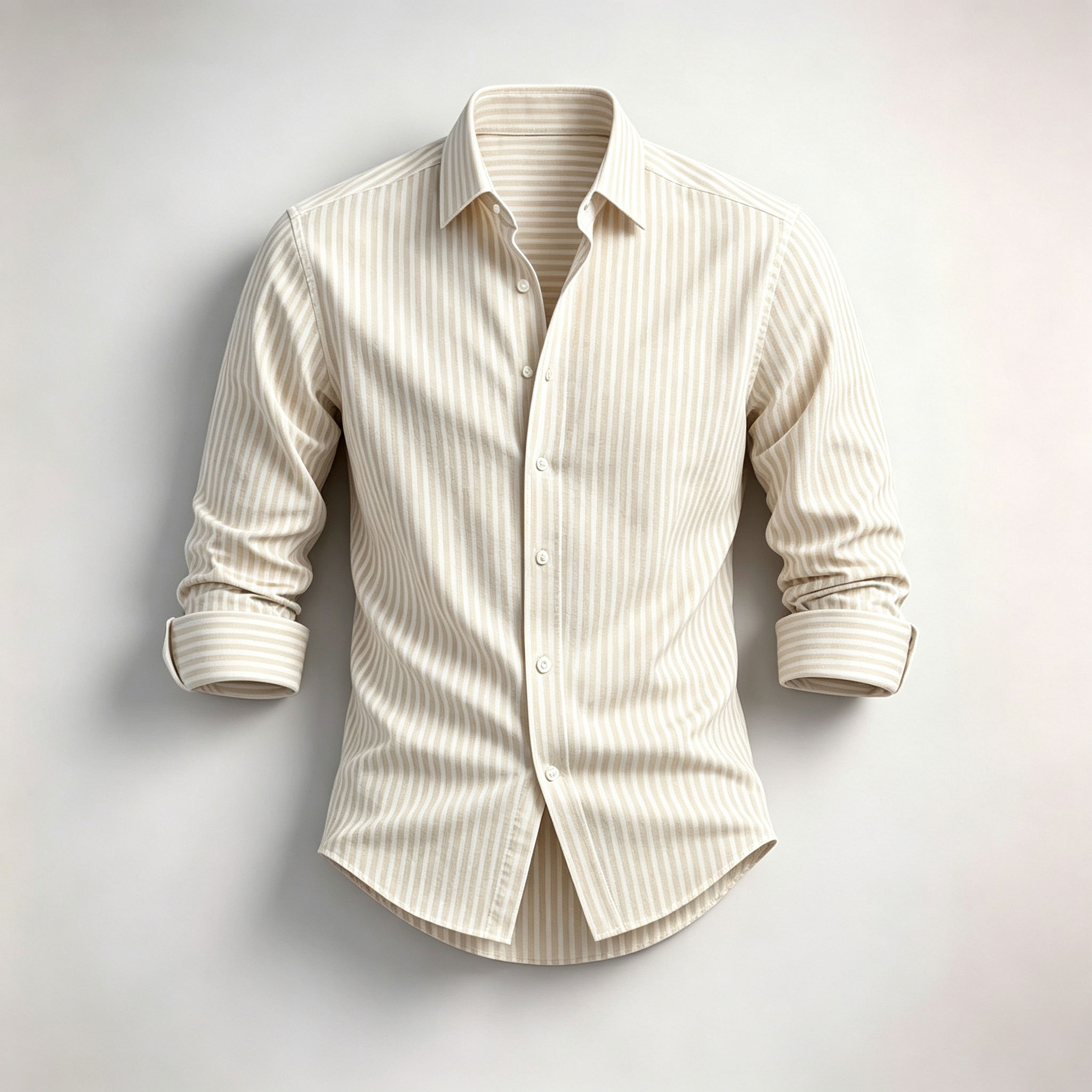 para hombre a rayas de manga larga camisa