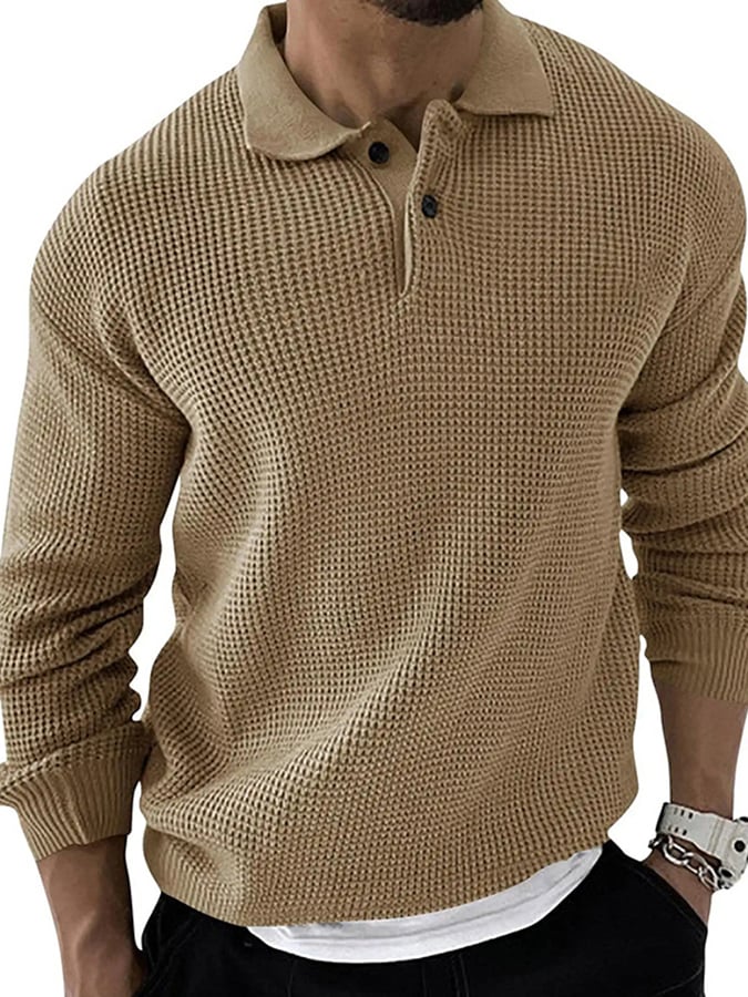 De moda Slim Polo Neck Pullover Sweater