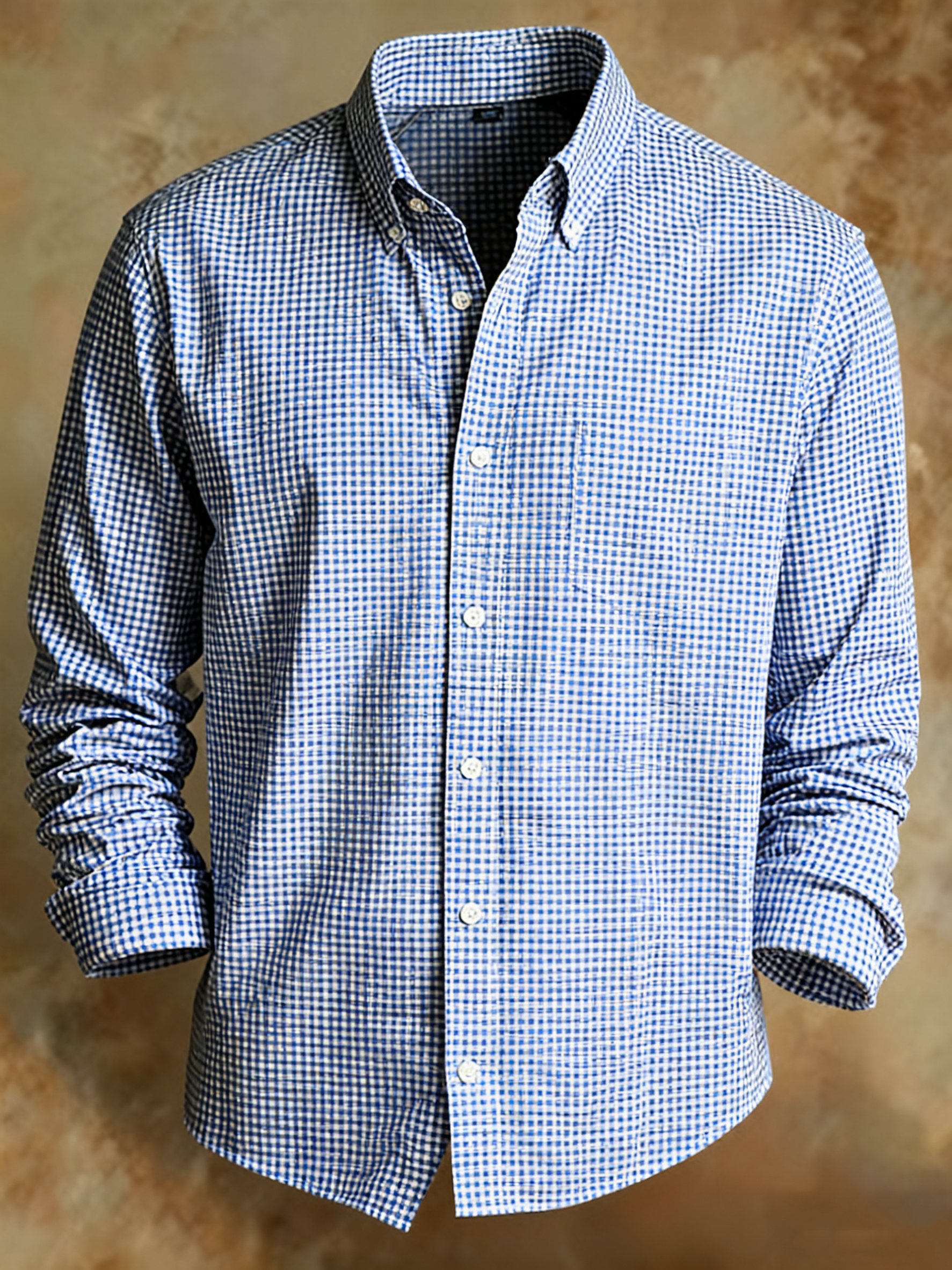 Camisa retro Abstract Art estampado diseño ejecutivo Style para hombre