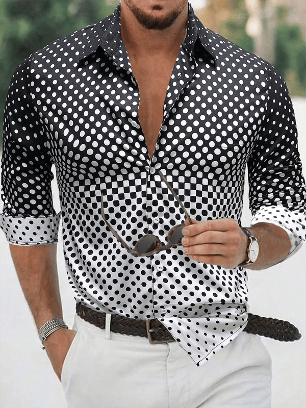 Camisa ejecutivo casual de manga larga para hombre