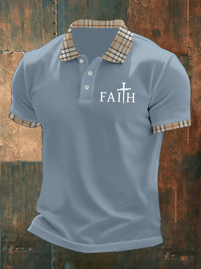 Camisa polo Faith estampado casual para hombre