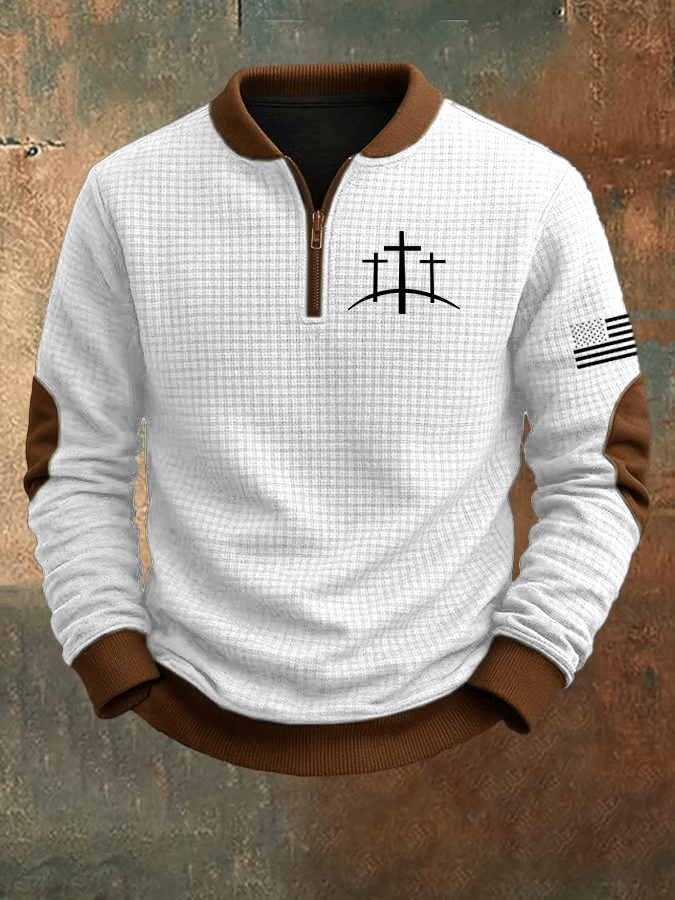 Sudadera Faith estampado jacquard con cierre para hombre