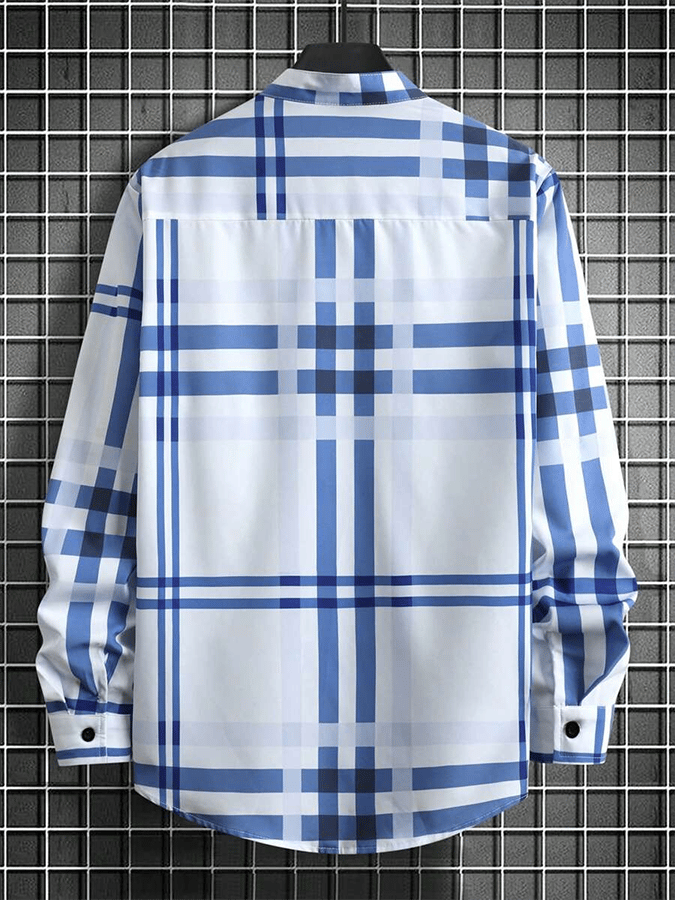 Camisa a cuadros ejecutivo casual para hombre