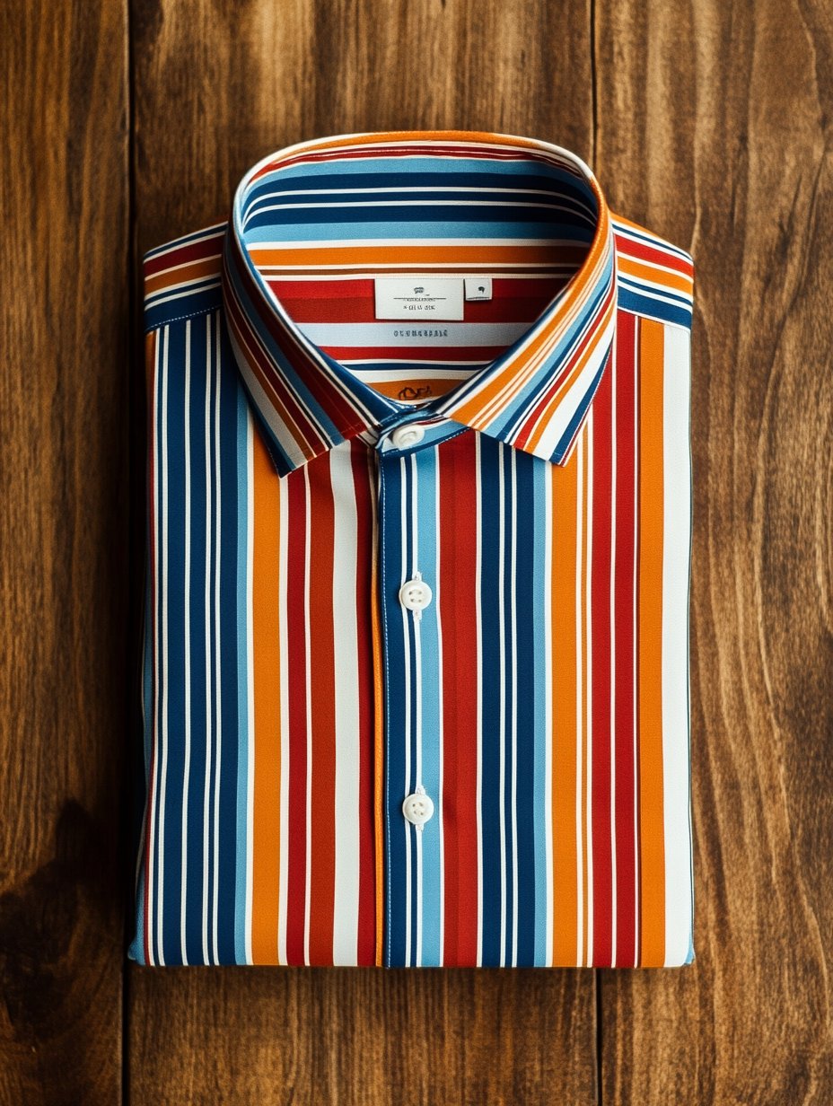 Camisa a rayas Luxe de manga larga para hombre