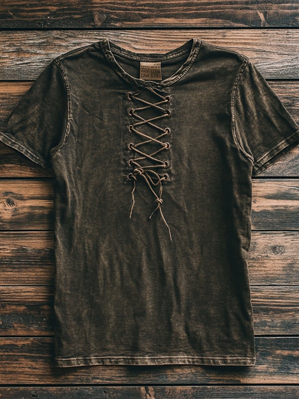 Camiseta casual vintage de manga corta para hombre
