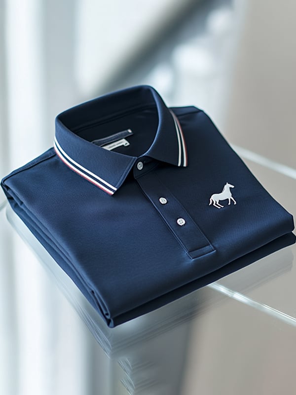 Camisa polo ejecutivo casual Button de manga corta para hombre