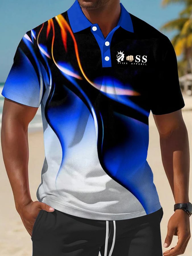 De moda casual ejecutivo Contrast Color Polo para hombre