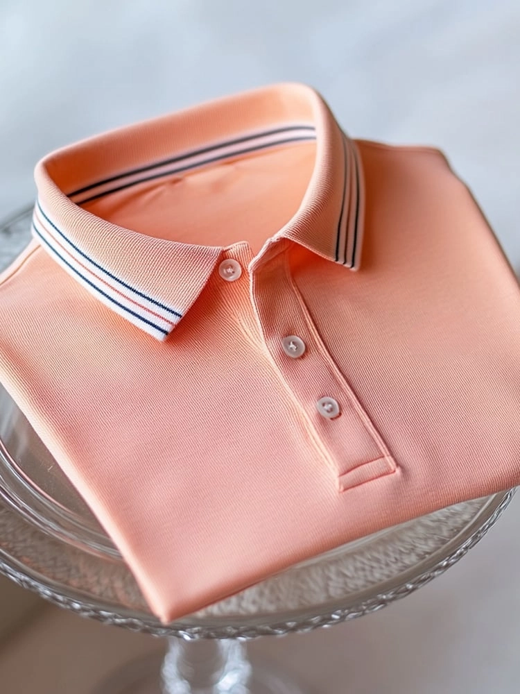 Camisa polo ejecutivo casual Button de manga corta para hombre