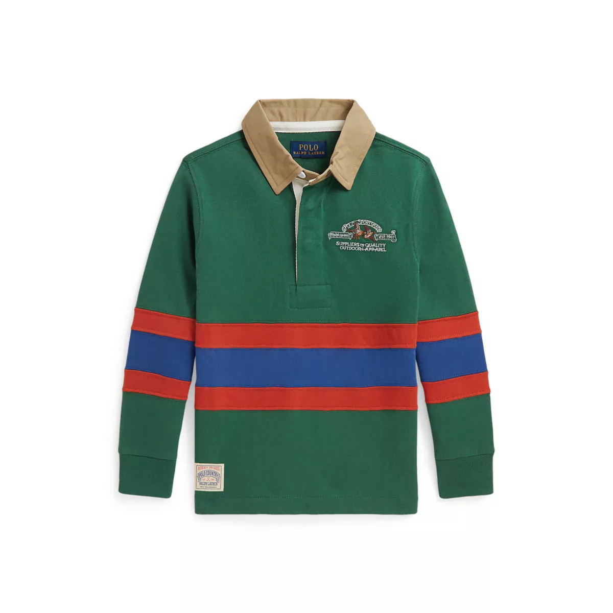Boys 2-7 Polo Sportsman Cotton Rugby Shirt - 1