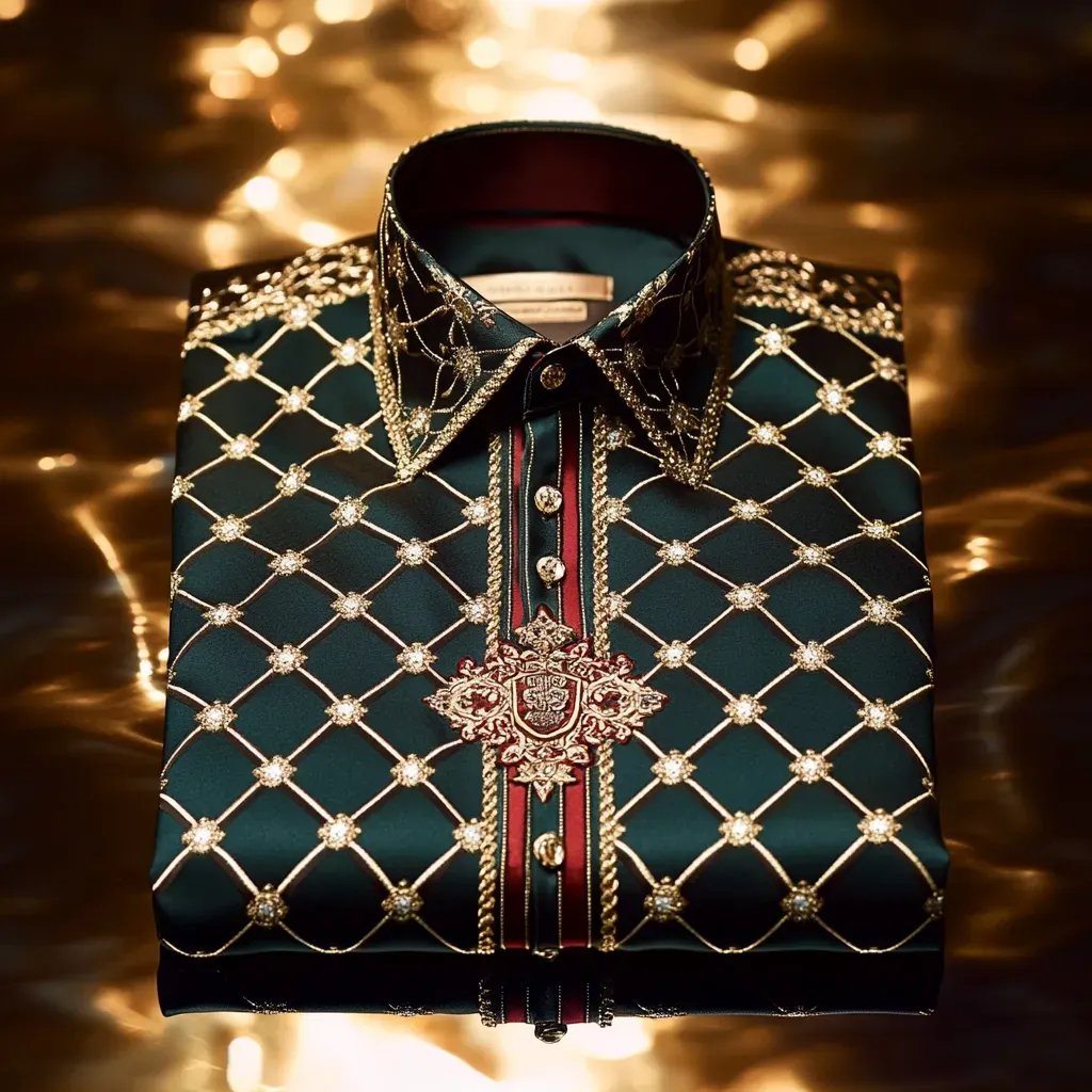 Camisa Western vintage estampado Waffle de manga corta para hombre
