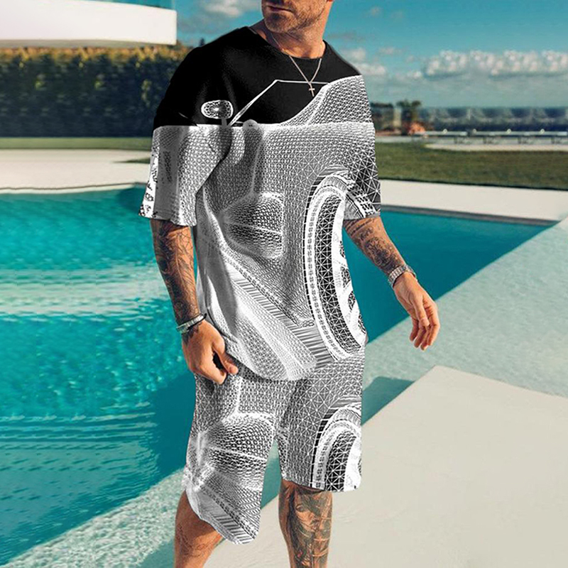 Conjunto de dos piezas Mens casual de moda Car estampado