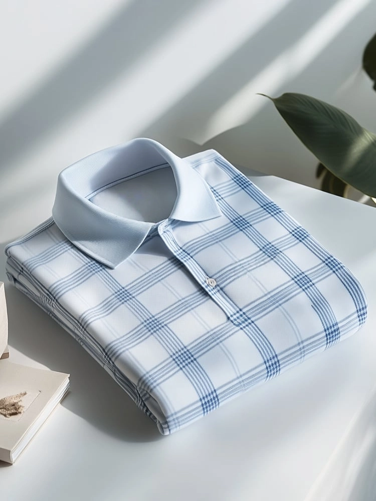 Camisa polo clásico ejecutivo Logo Button de manga corta para hombre