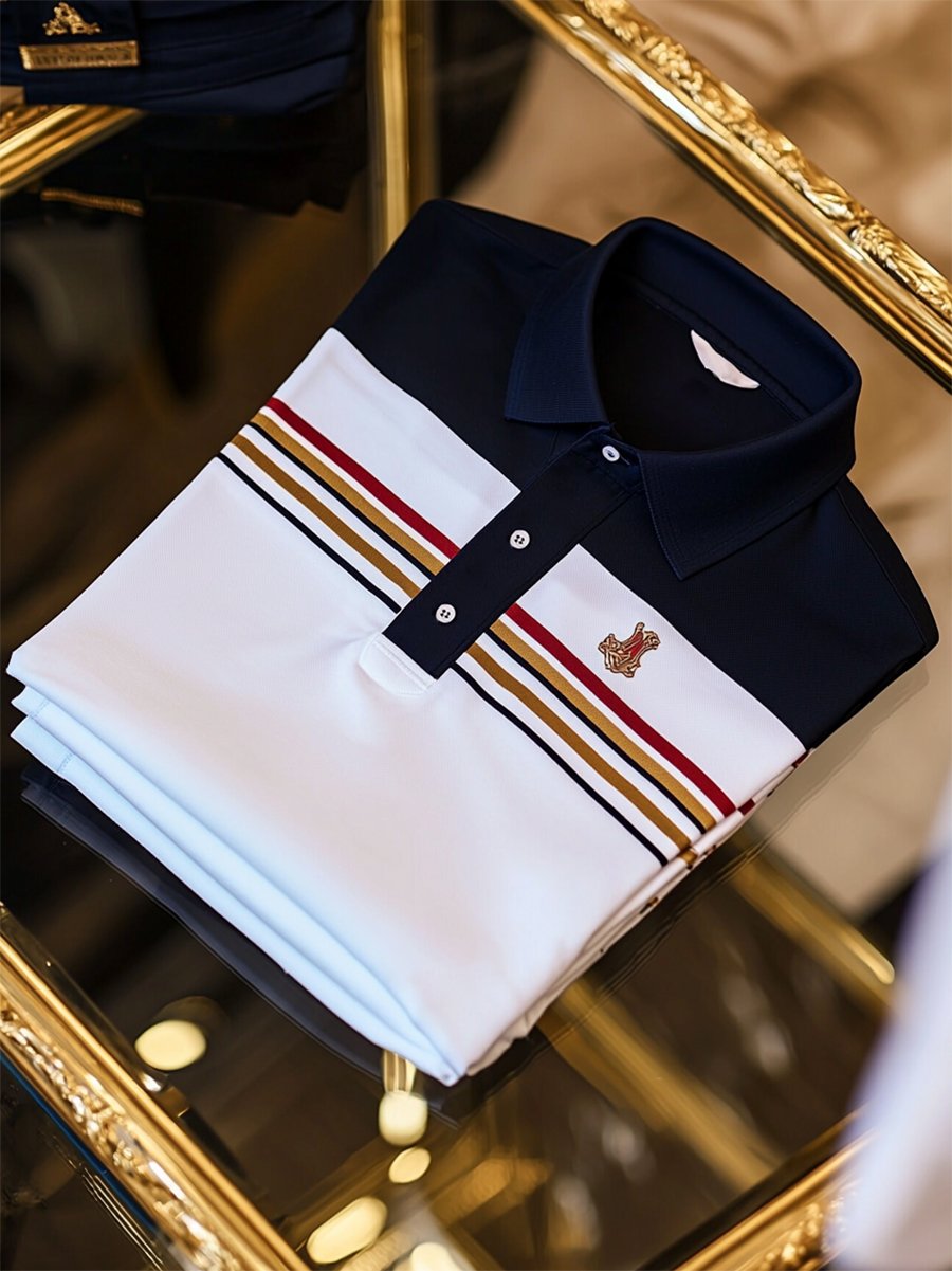 Camisa polo casual ejecutivo de manga larga para hombre